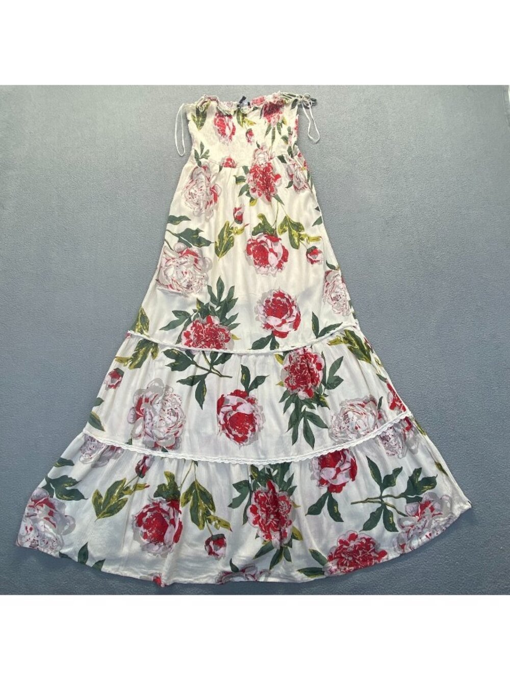 One Clothing Los Angeles Boho  Floral  Print Maxi Dress Size M